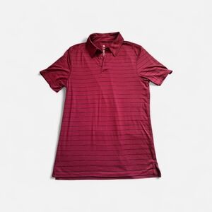 all in motion Burgundy and Black Striped Polo